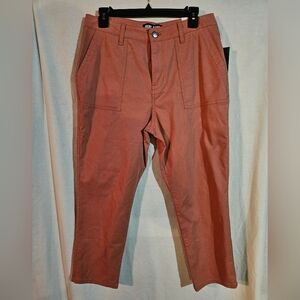 DKNY Jeans High Rise Slim Straight Cropped Pants In Canyon Rose Size 8/29